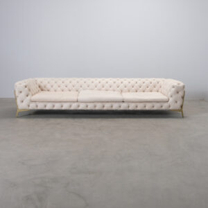 Calia Italia Belle Epoque 5-sits skinnsoffa beige