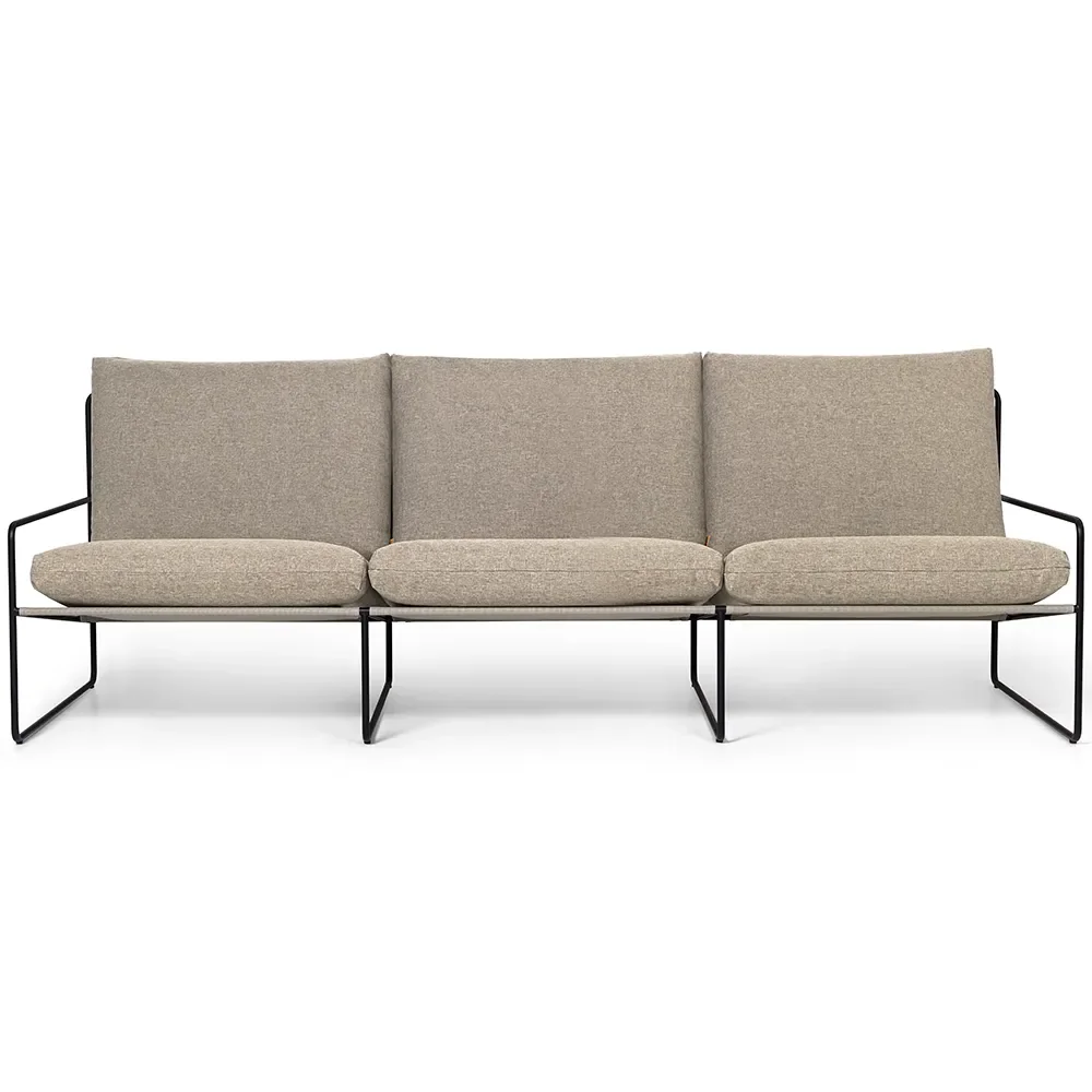 Ferm Living, Desert 3-sits soffa Black/Dark Sand