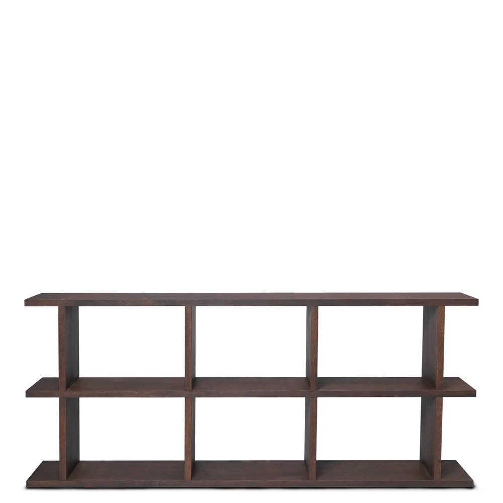 Ferm Living, Kona Bokhylla 3x2 - Mörkbetsad ek