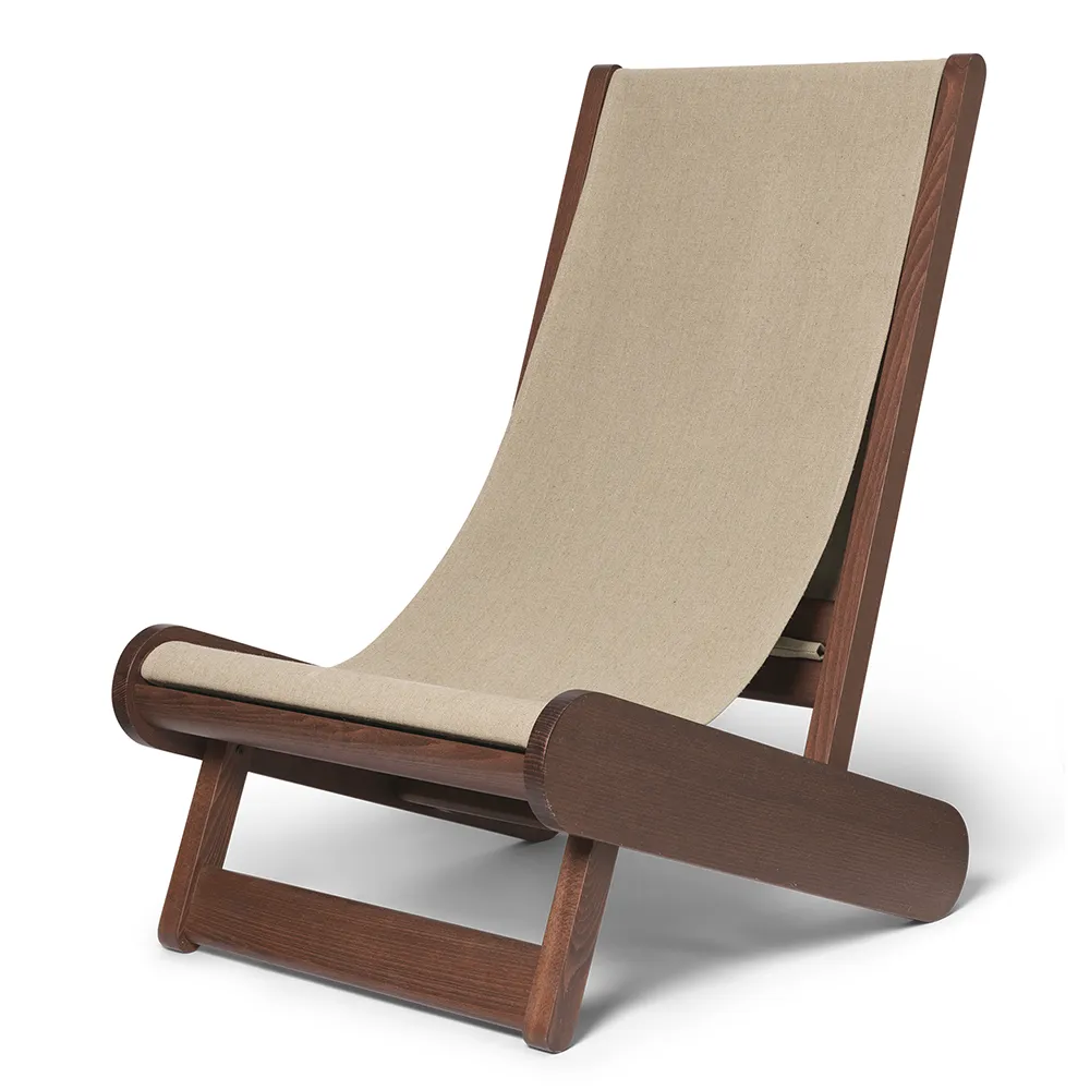 Ferm Living, Hemi Lounge Stol - Dark Stained/Natural