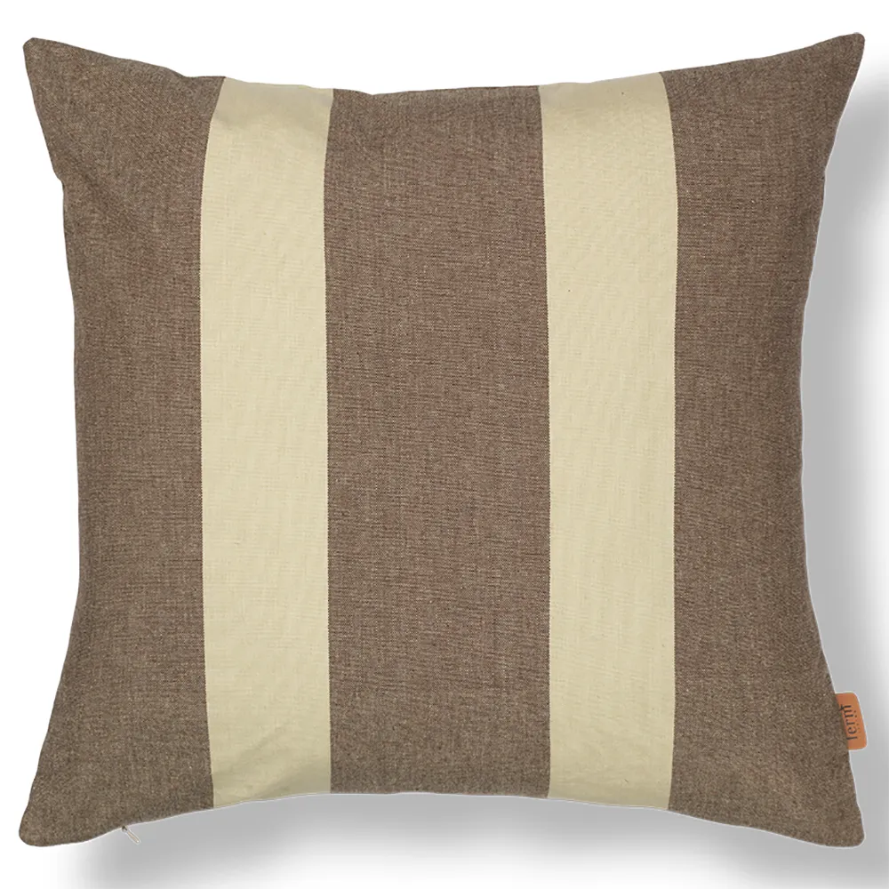Ferm Living, Strand Prydnadskudde Carob Brown/Parchment