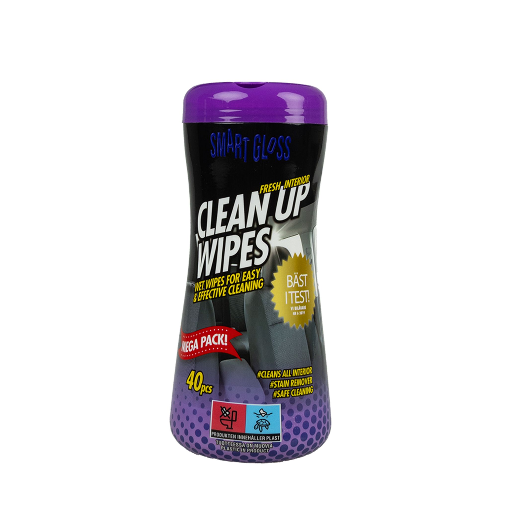 Våtservetter Allrengöring Smart Gloss Fresh Clean-Up Wipes, 40 st - Burk