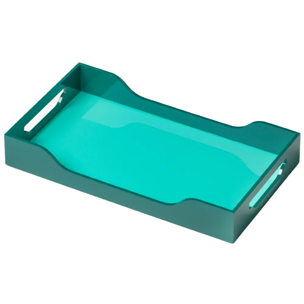 Printworks, Swell Lackerad bricka Turquoise/Green 42x27 cm
