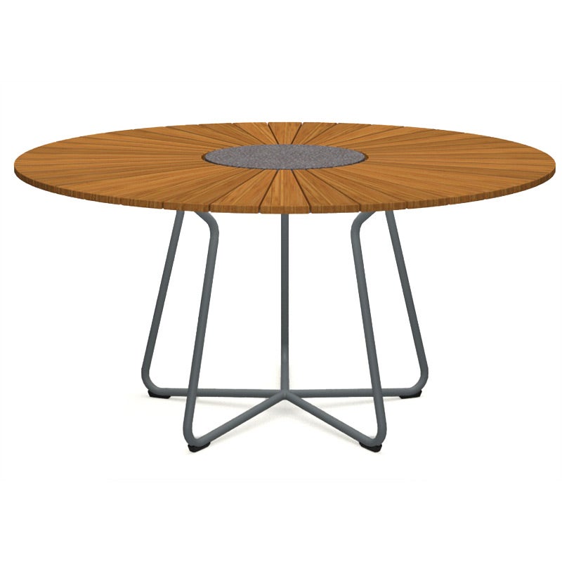 Houe, Circle matbord 150 cm aluminium / bamboo