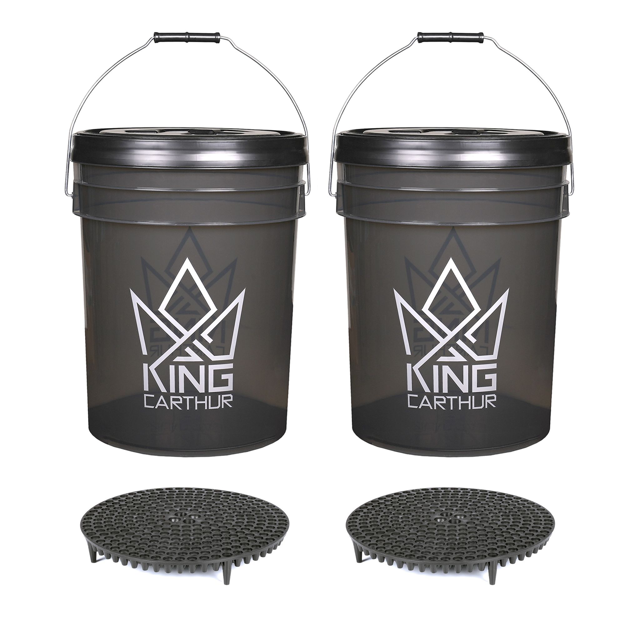 Tvätthink King Carthur 20 L + Lock, 2 st + Raster (smutsavskiljare)