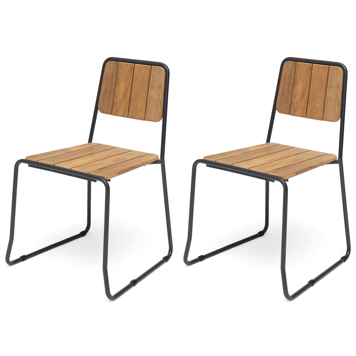Hillerstorp, Oas stol teak 2-pack brun teak