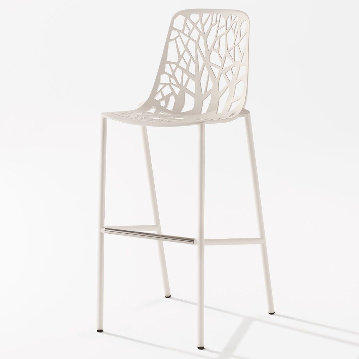 Fast, Forest barstol 65 cm med hög rygg White