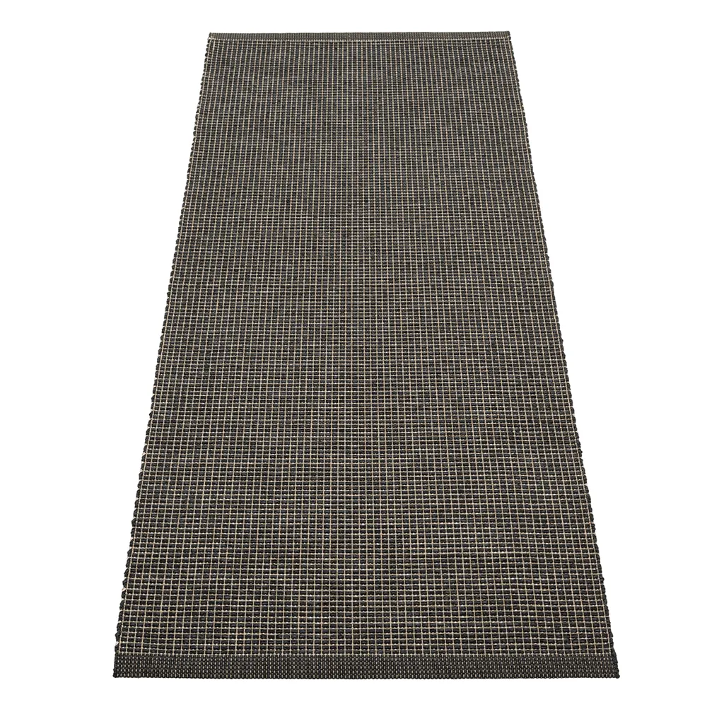 Pappelina, Emm matta 70x180 cm Black/Linen Metallic