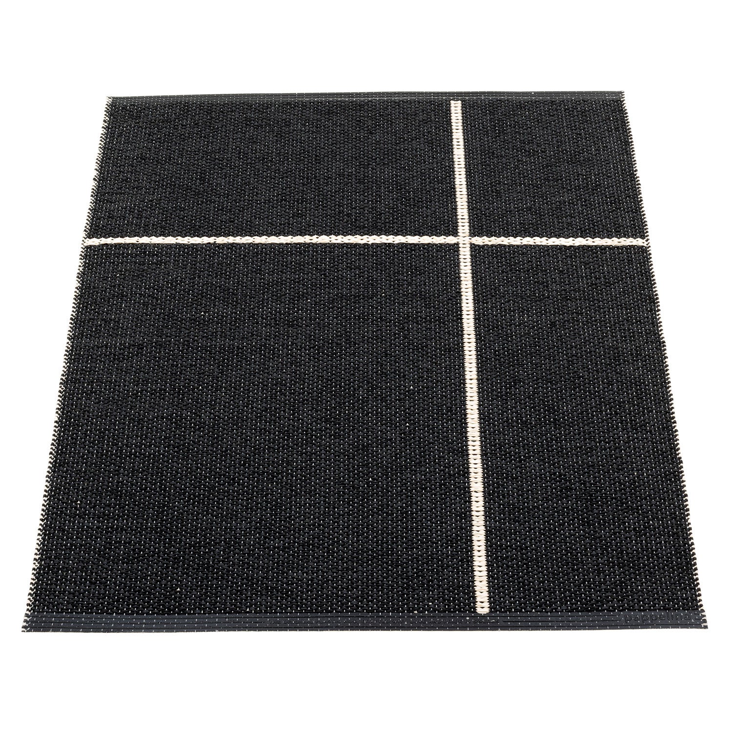 Pappelina, Fred matta 70x90 cm black / vanilla