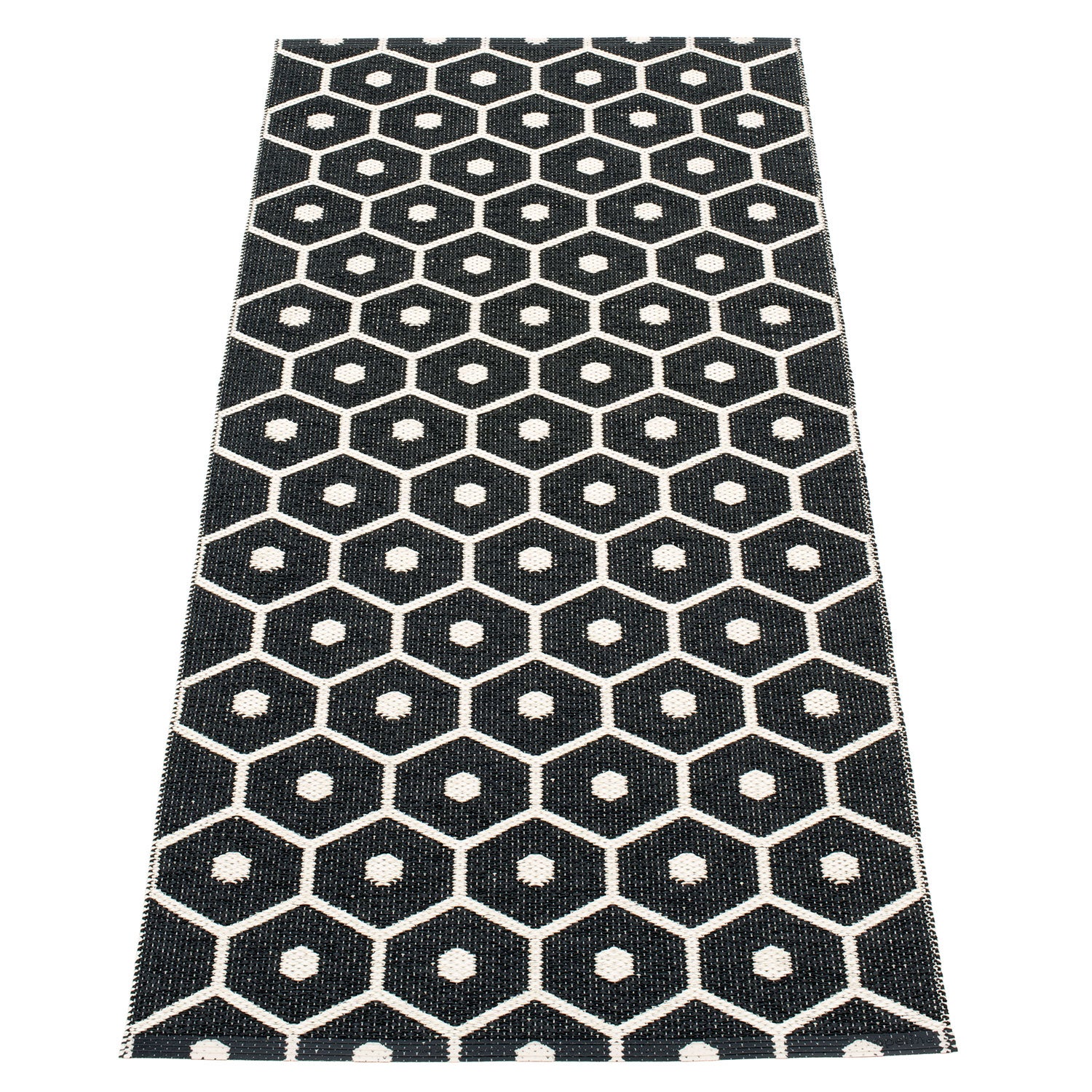 Pappelina, Honey matta 70x160 cm black / vanilla