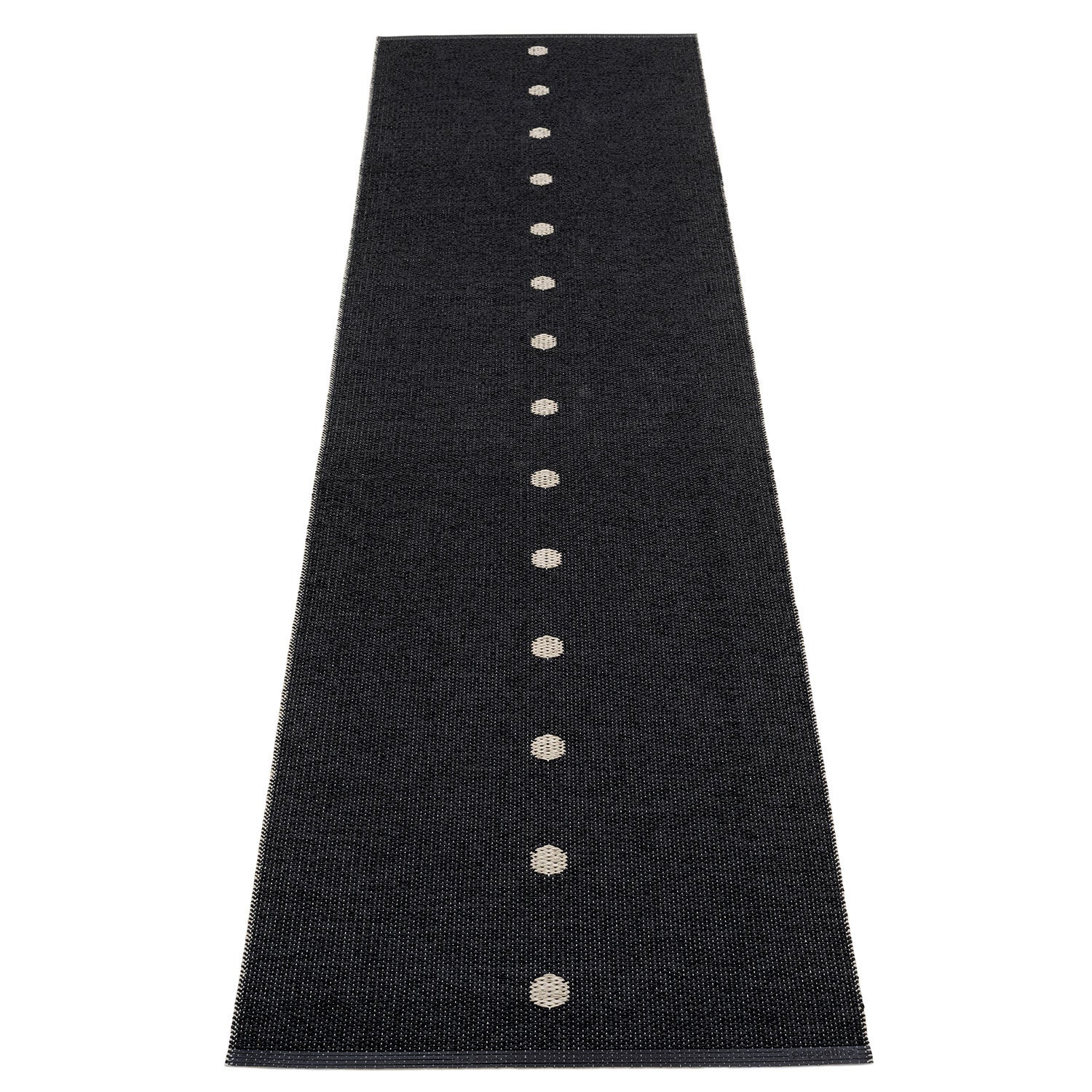 Pappelina, Peg matta 70x280 cm black / linen