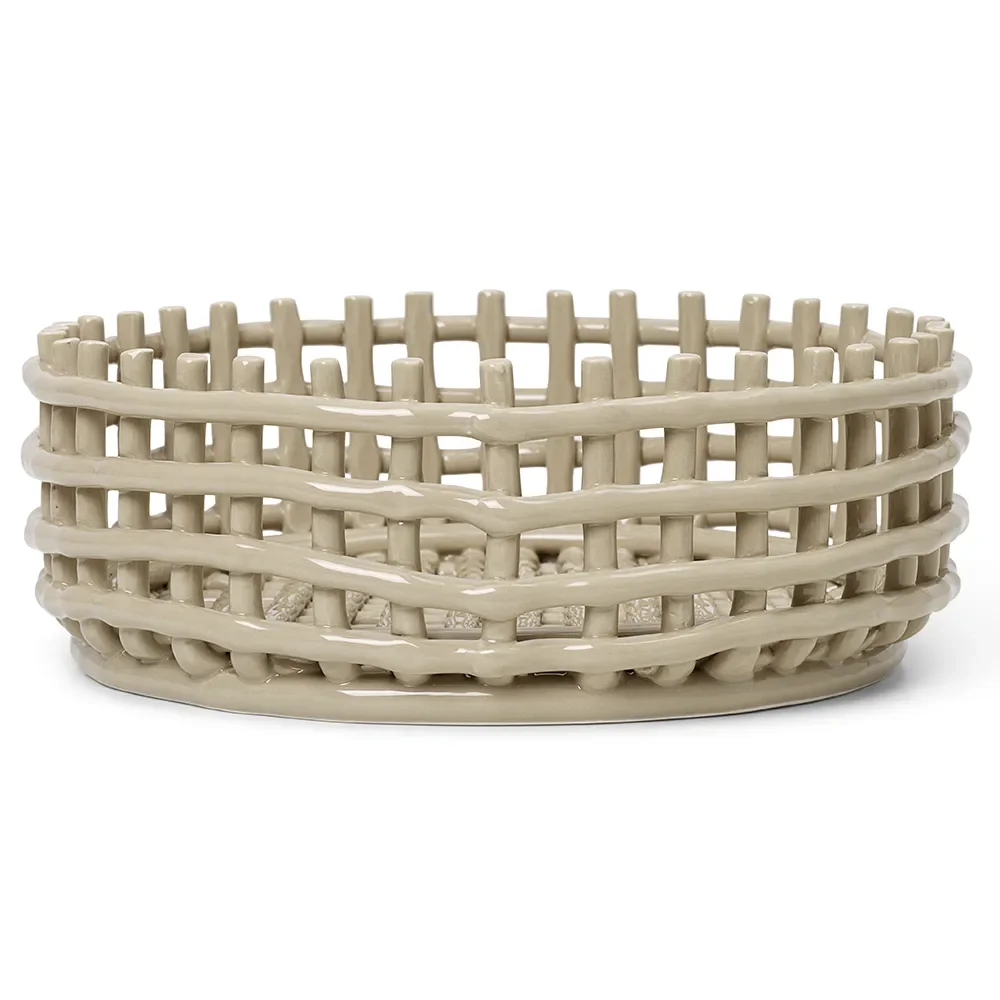 Ferm Living, Ceramic Flätad skål Cashmere