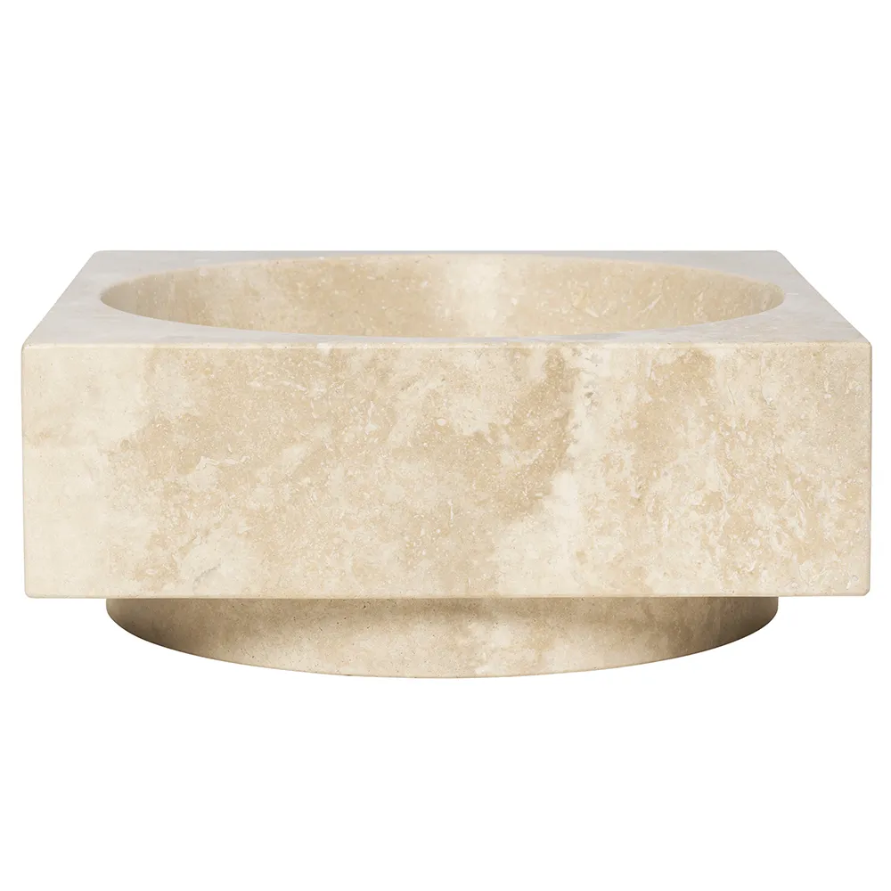 Ferm Living, Hew Dekorationsskål hög Travertine