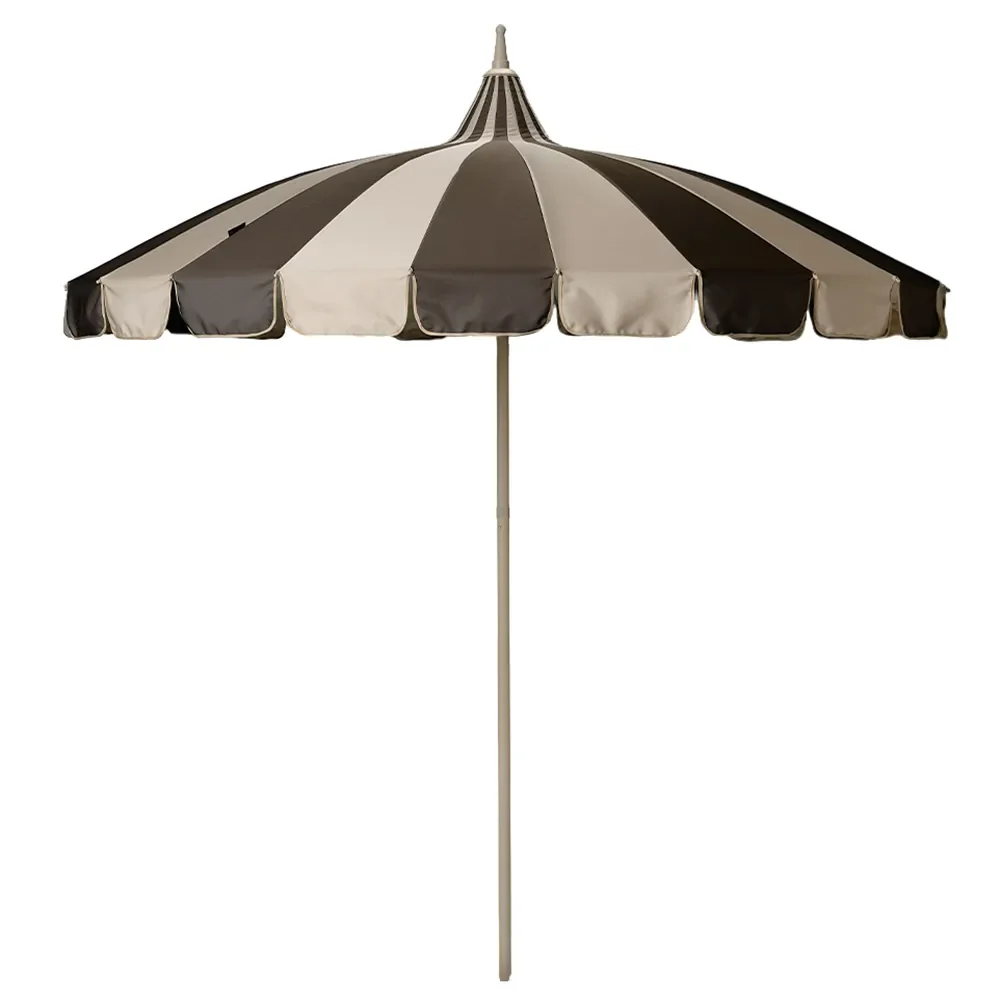 Garden Glory, Parasoll Ø240 cm Beige/Brun randigt