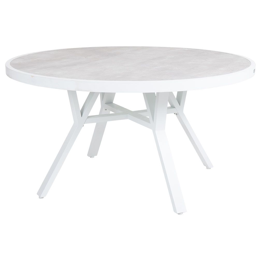 Brafab, Samvaro matbord 140  cm vit / grå