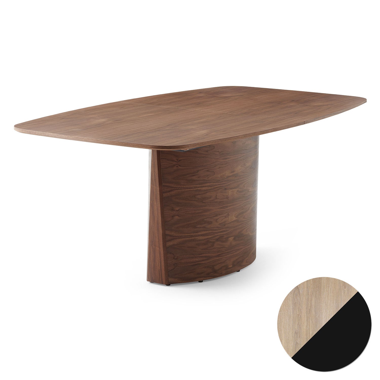 Skovby, Sm116 Bord Ek Vitolja/Svart Nanolaminat 142-182X102X74Cm