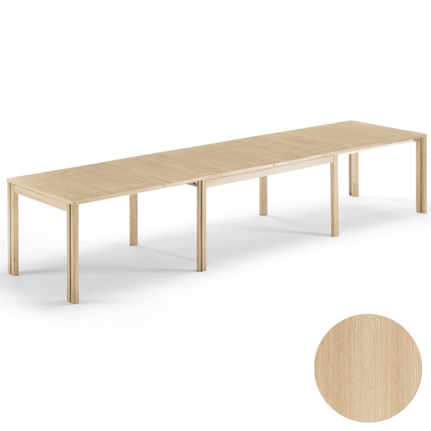 Skovby, Sm23 Bord Ek Massiv Lack 150-306(358)X90X73Cm