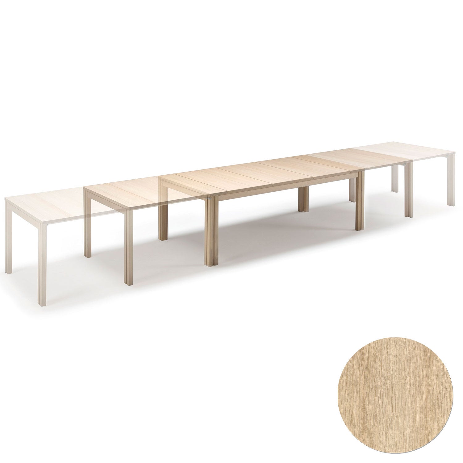 Skovby, Sm24 Bord Ek Massiv Lack 200-356(512)X100X73Cm