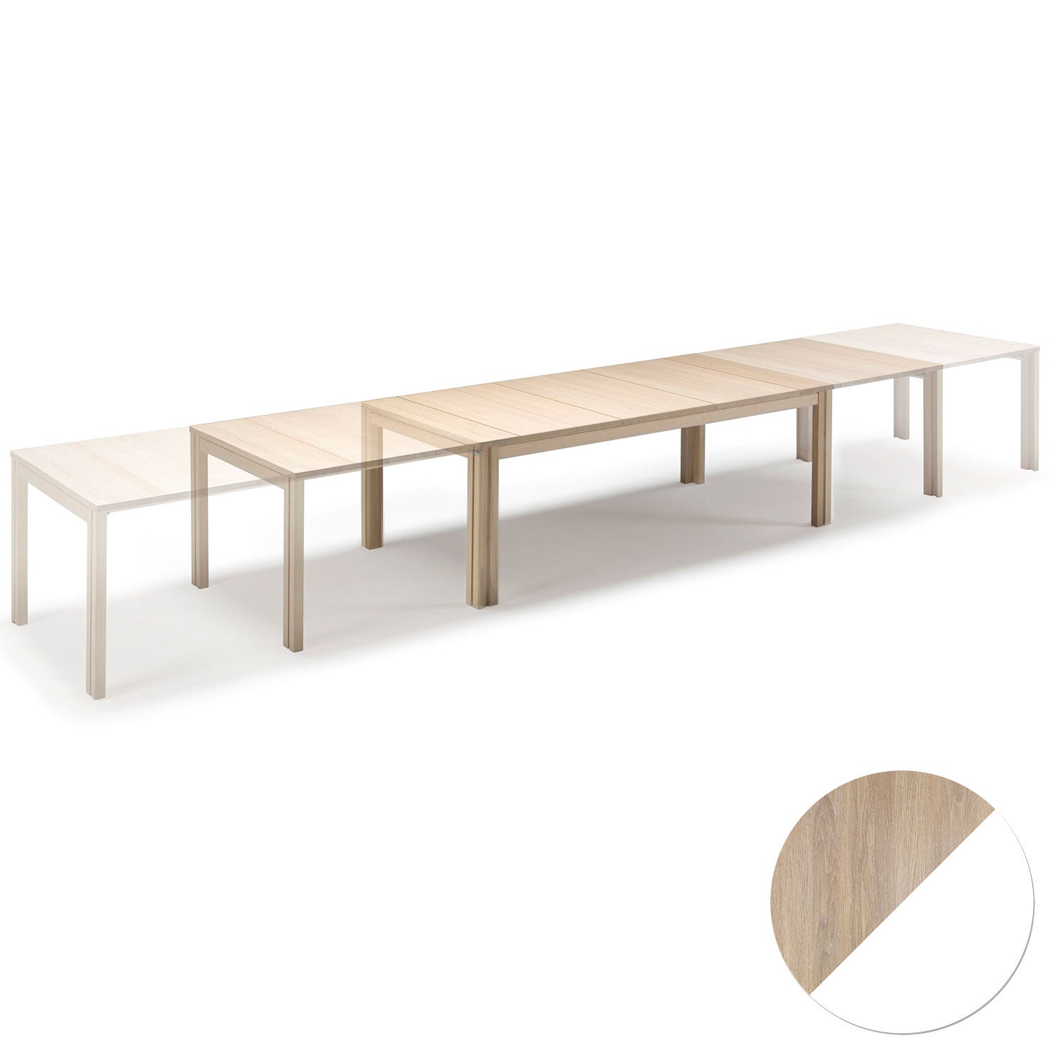 Skovby, Sm24 Bord Ek Vitolja/Vit Laminat 200-356(512)X100X73Cm