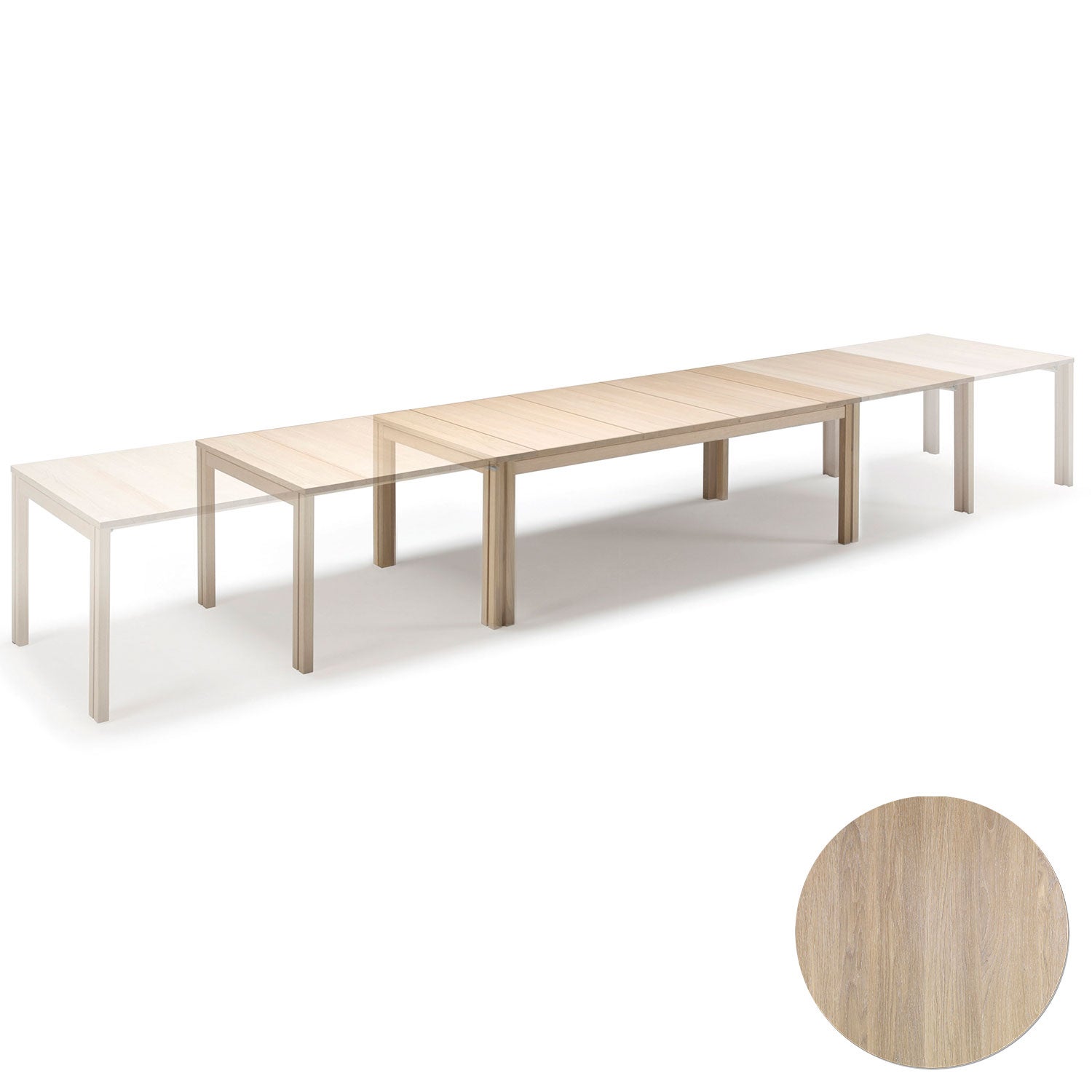 Skovby, Sm24 Bord Ek Massiv Vitolja 200-356(512)X100X73Cm