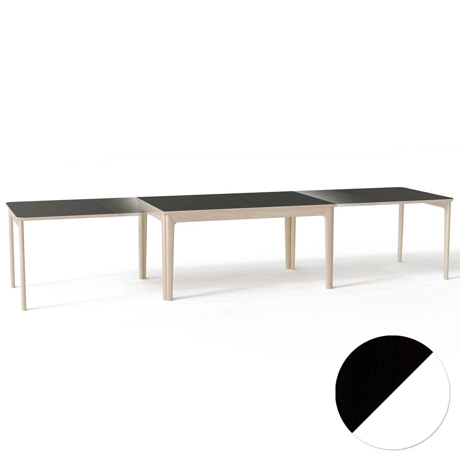 Skovby, Sm26 Bord Svart Ek Lack/Vit Laminat 155-308/359X101X74Cm