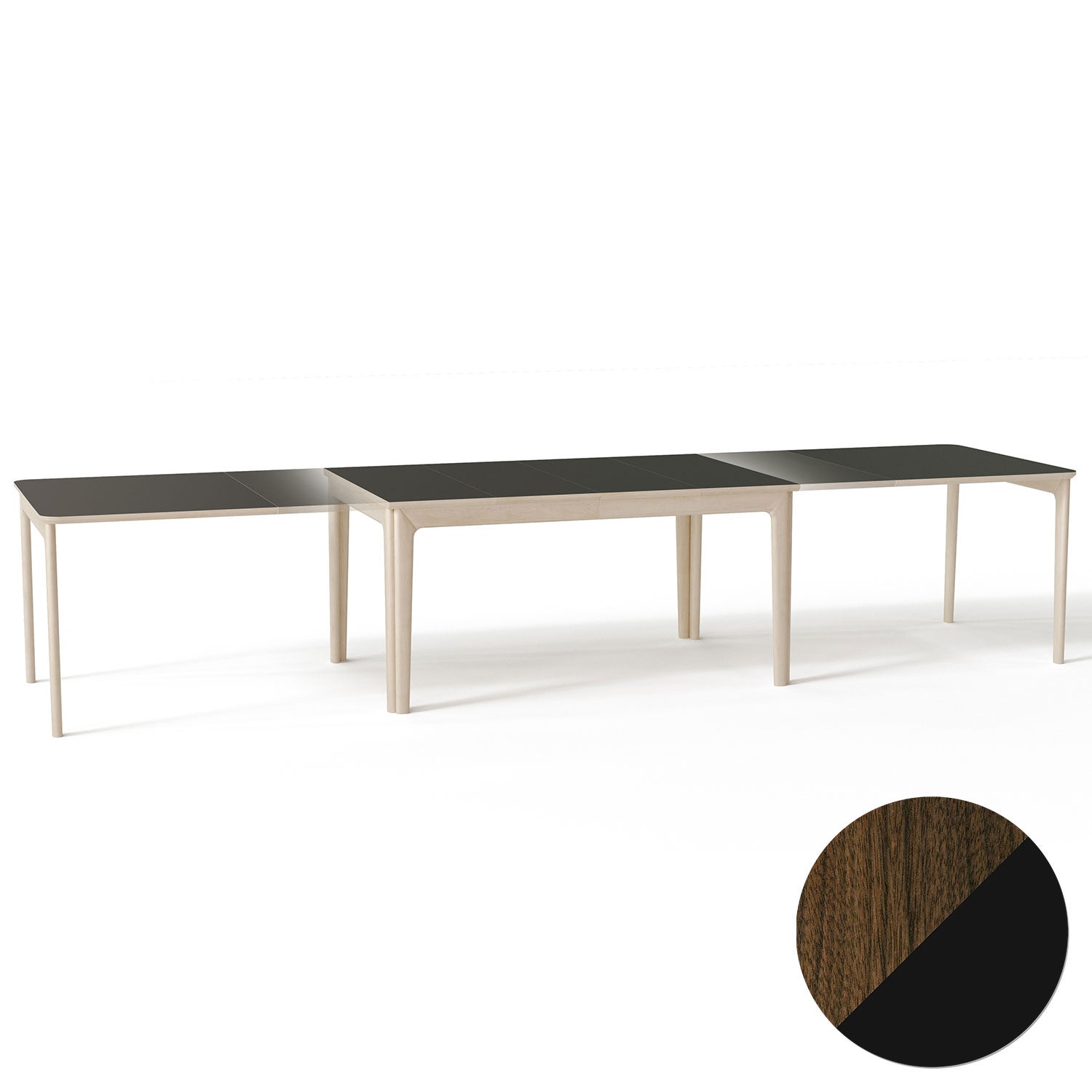 Skovby, Sm26 Bord Valnöt Olja/Svart Nanolaminat 155-308/359X101X74 Cm