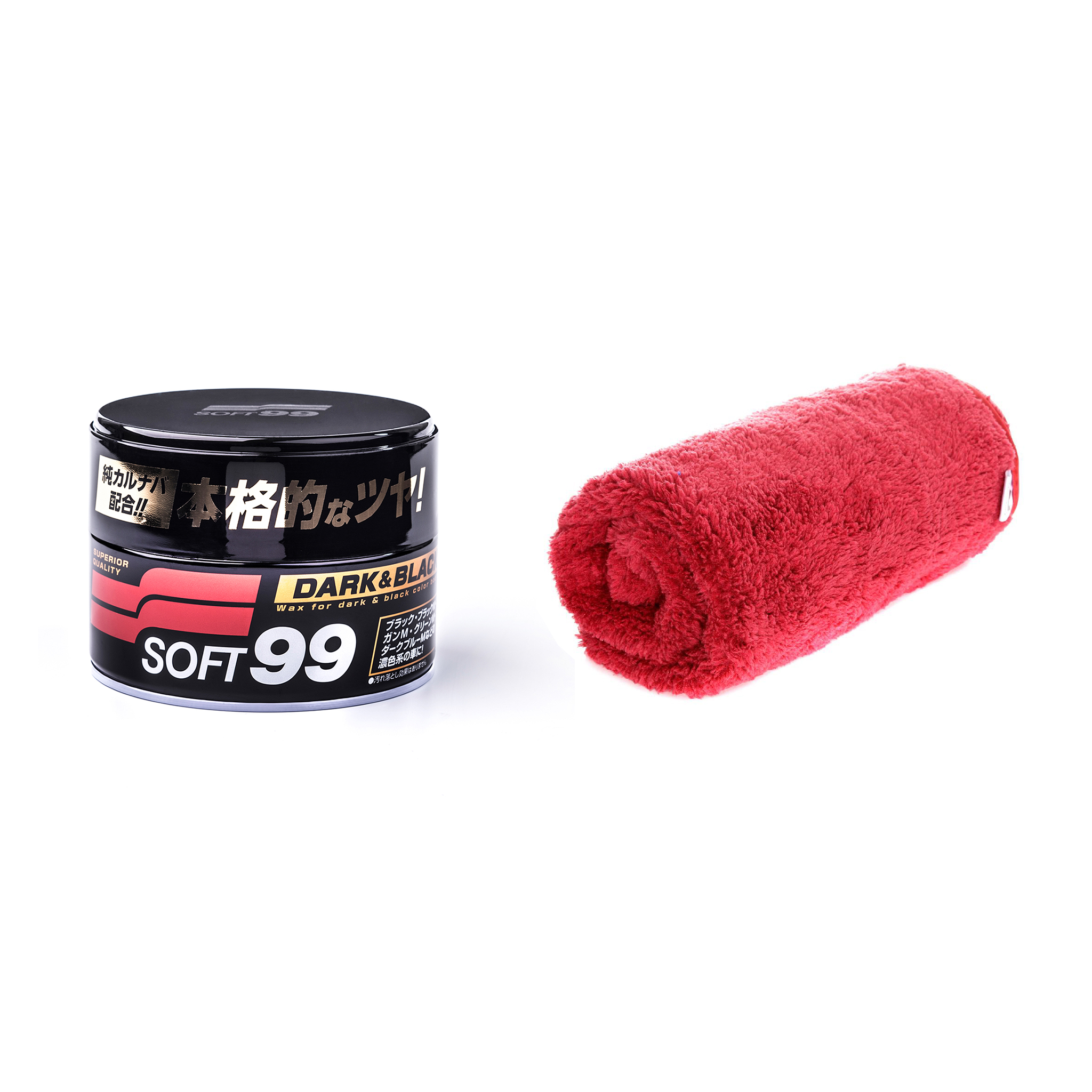 Bilvax Soft99 Dark&Black Wax, 300 g, Vax + poleringsduk