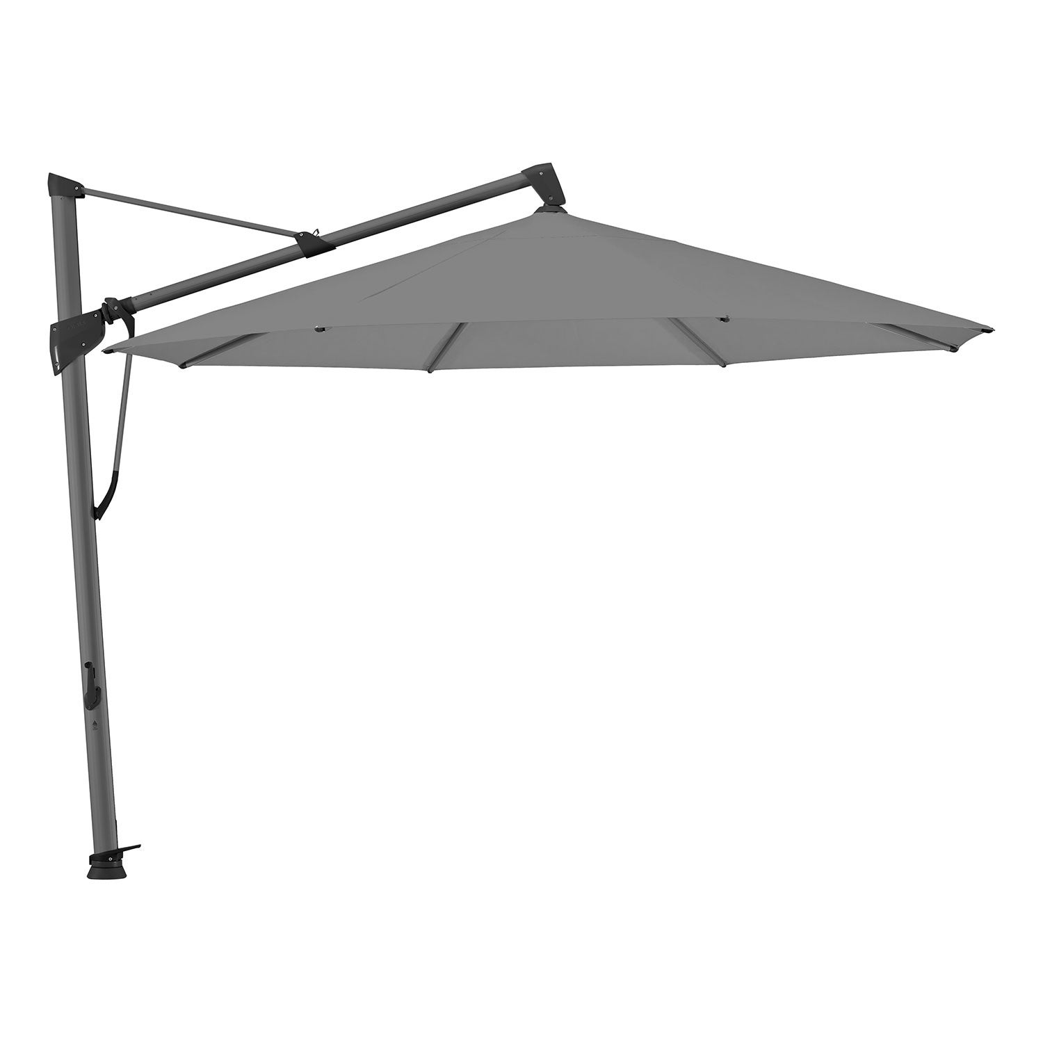 Glatz, Sombrano S+ frihängande parasoll 350 cm kat.4 antracite alu / 420 smoke