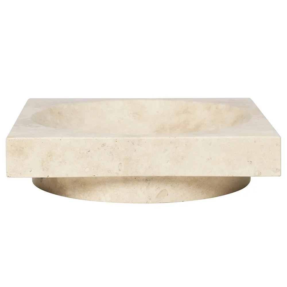 Ferm Living, Hew Dekorationsskål låg Travertine