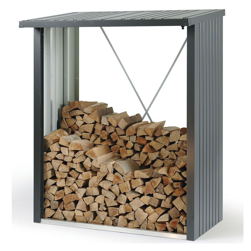 Biohort, Woodstock vedförvaring 150 cm mörkgrå Biohort