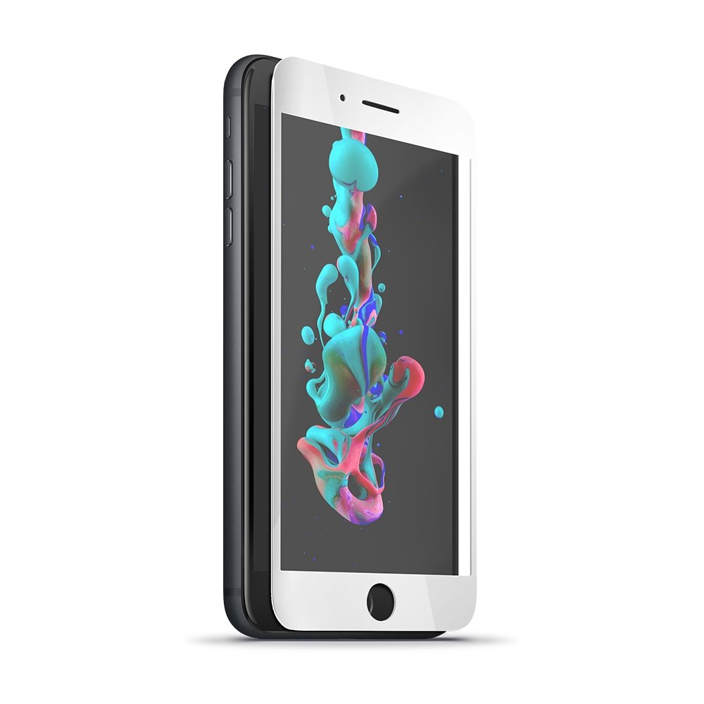 Forever 5D Iskunkestävä Panssarilasi iPhone 6 / 6S valkoinen