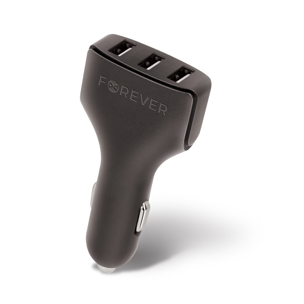 Forever CC-05 USB x 3 autolaturi 4 8 A harmaa