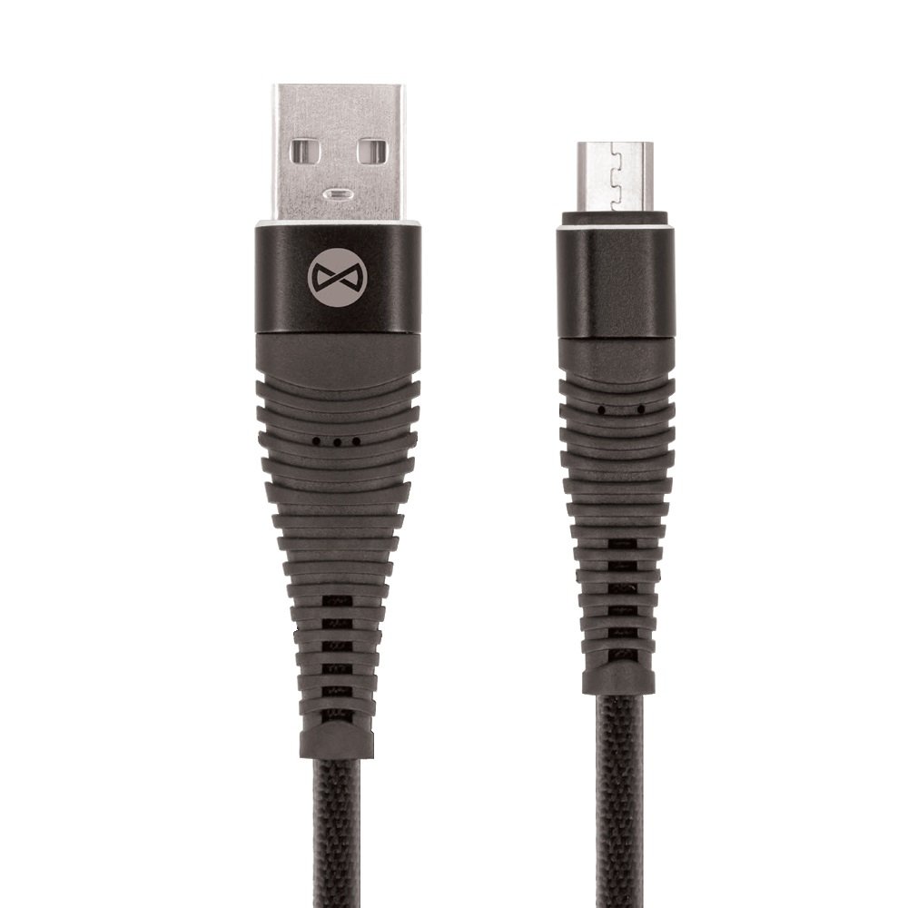 Forever Shark micro USB-kaapeli 1 m musta