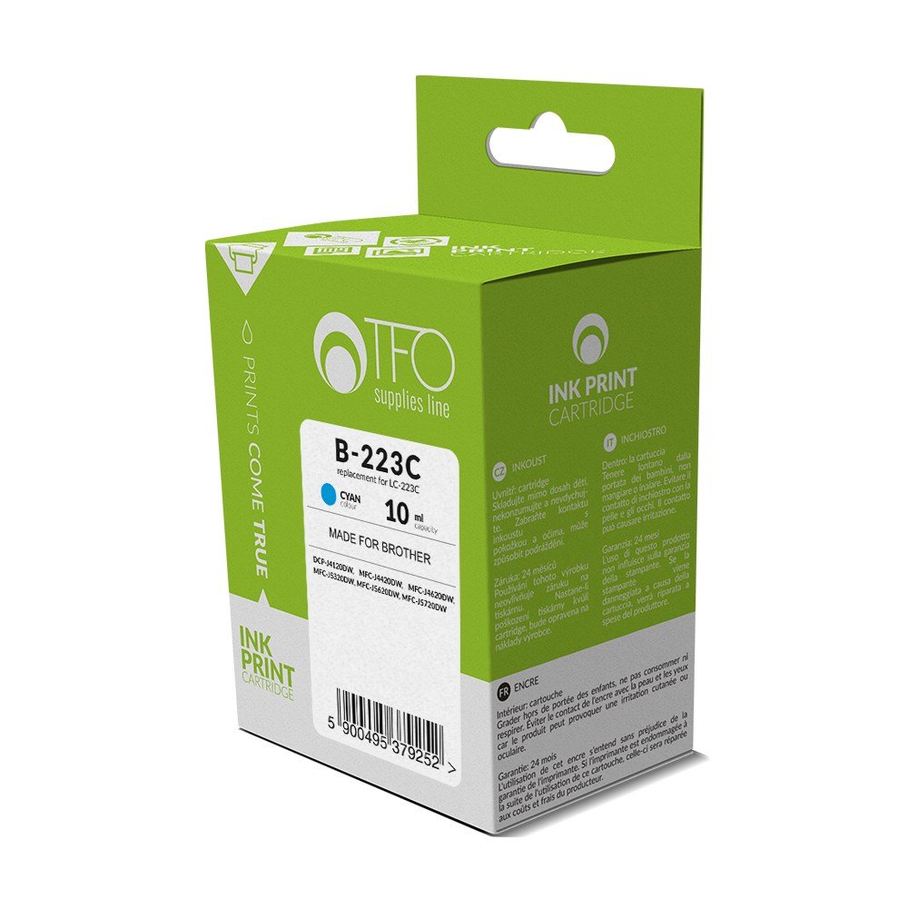Tulostinmuste TFO B-223C Brother LC-223C 10ml - Syaani