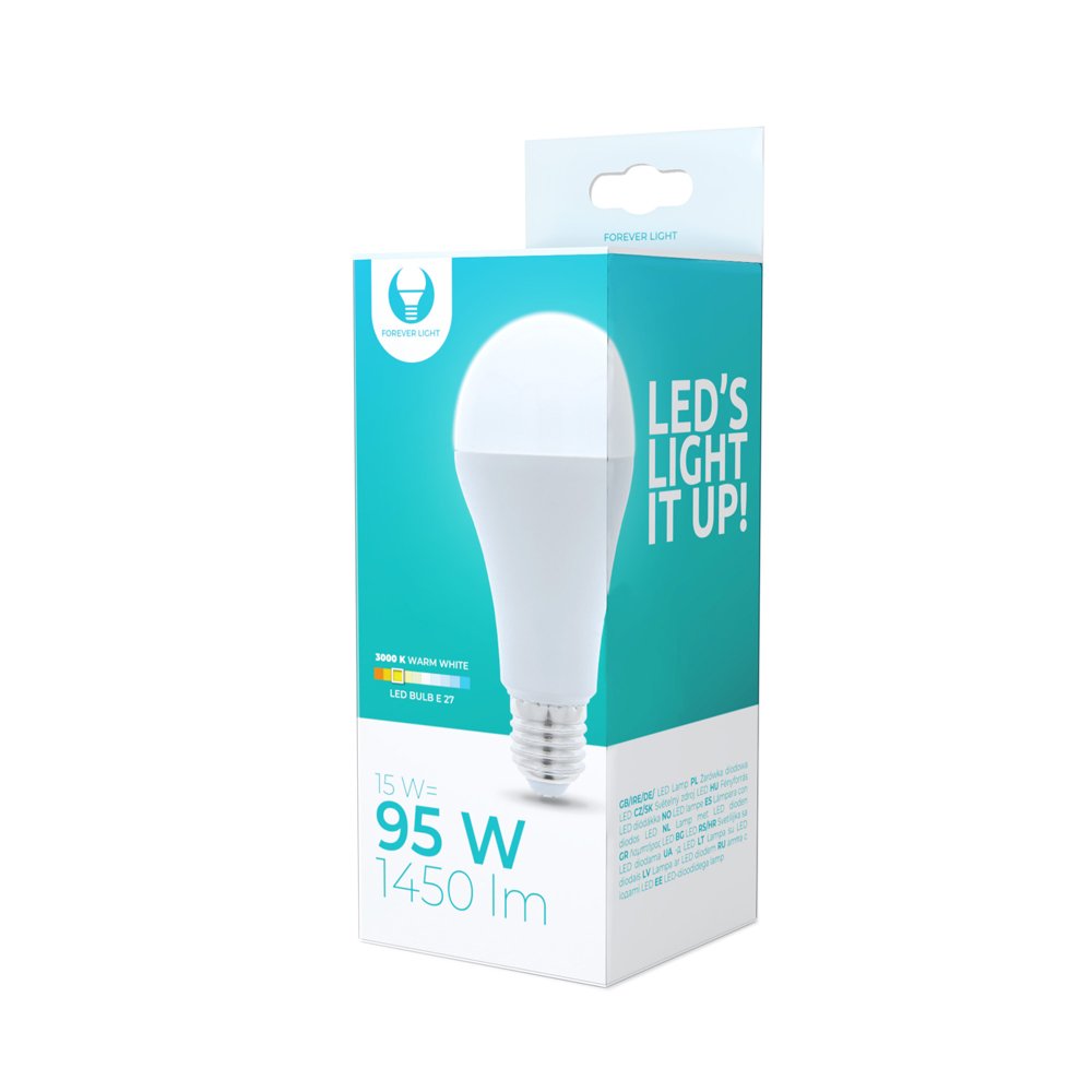 Forever Light LED Lamppu E27 15W 1450lm 3000K lämmin valkoinen