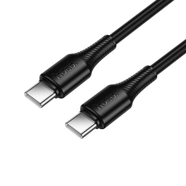 1m, USB-C - USB-C kaapeli, asti 60W: Hoco X120 - Musta