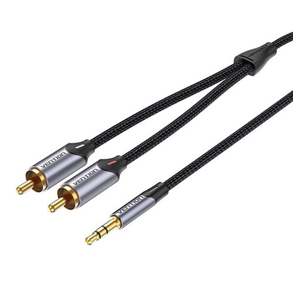 2xRCA-kaapeli (Cinch) -liitäntä 3,5 mm Vention BCNBK 8m (harmaa)