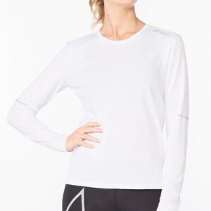 2XU Aero L/S Women White/Silver Reflective