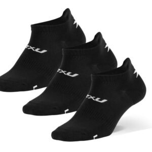 2XU Ankle Socks 3 Pack Black/White