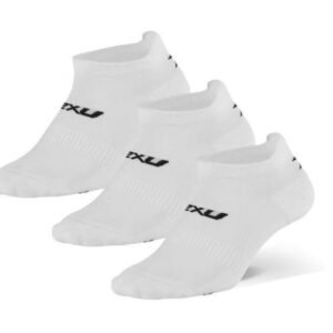 2XU Ankle Socks 3 Pack White/Black