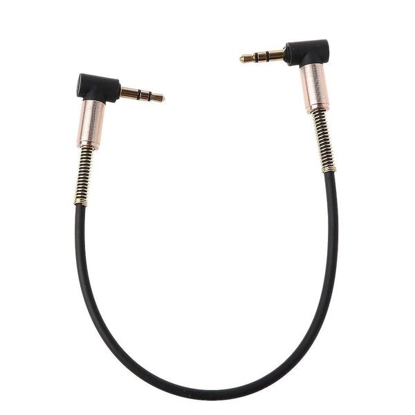 3,5 mm audiokaapeli, musta, 24 cm
