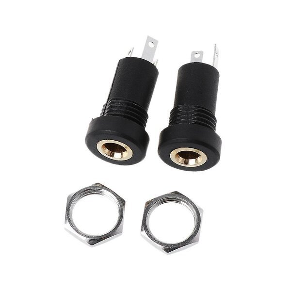 3,5 mm liitin stereo, musta, 2 kpl