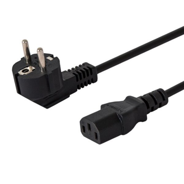5m Virtajohto CEE 7/7 (E/F) - IEC C13, Musta, 250V, 10A, OFC, Virtakaapeli
