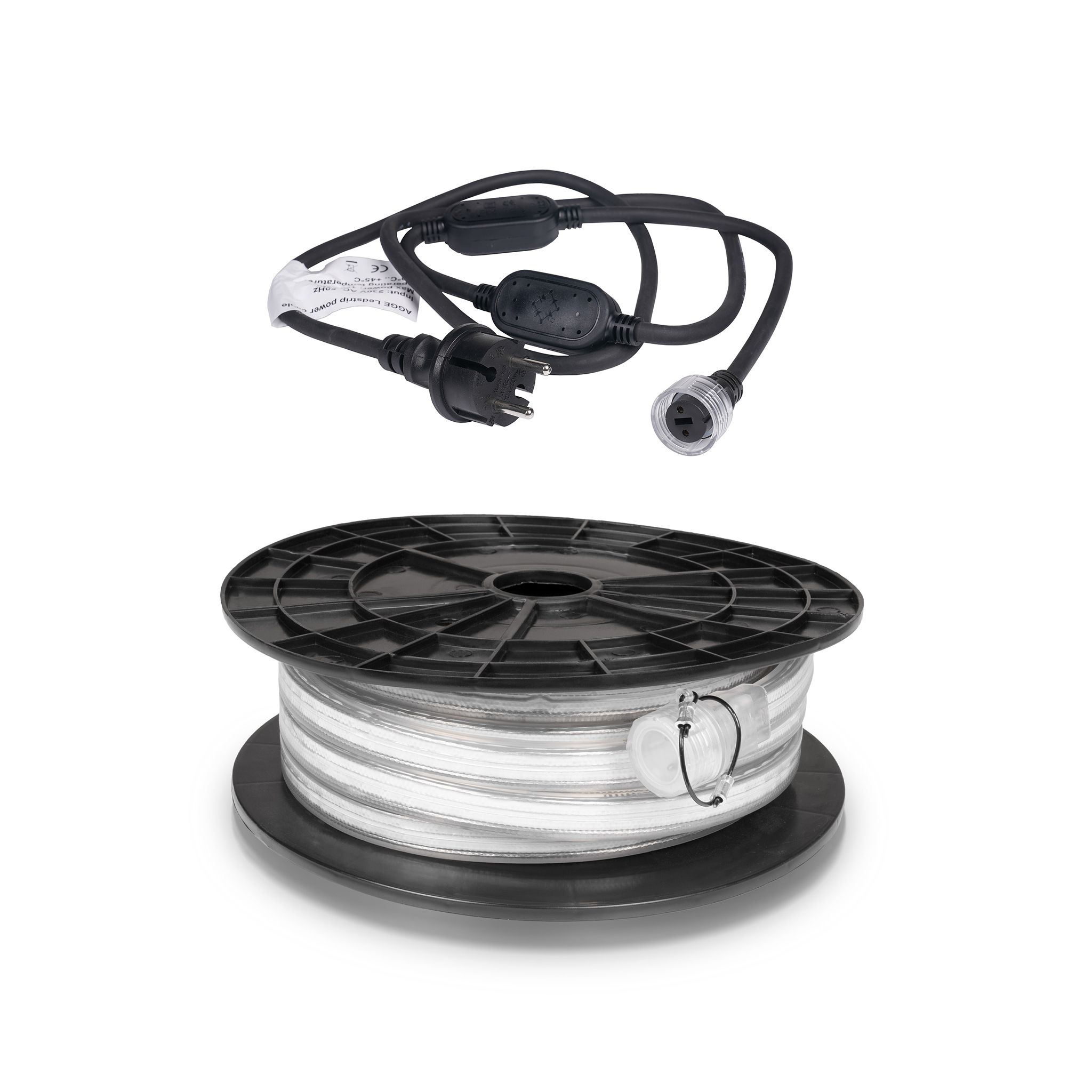 LED-list / Arbetsbelysning AGGE COB 230V - 1500 lm/m, 10 m, 1 st + Nätsladd