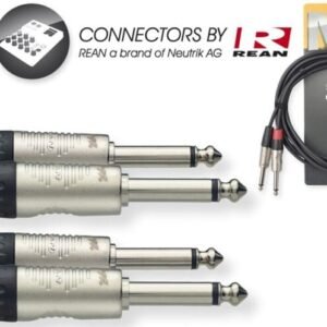 Äänikaapeli Stagg REAN 2 x 6,3 mm Jack TS - 2 x 6,3 mm Jack TS 3 m