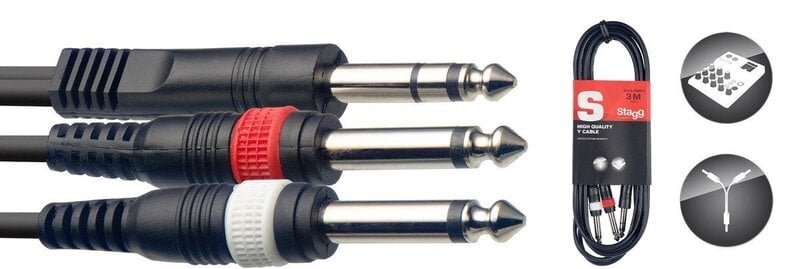 Äänikaapeli Stagg SYC3/PS2P E, 3 m