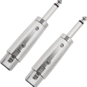 Adapteri 3-Pin naaras-6,35 mm liittimeen, stereo, 2 kpl