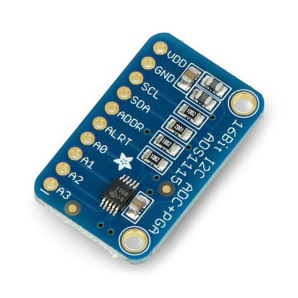 ADS1115 16-bittinen ADC, 4 kanavaa ohjelmoitavalla vahvistimella, Adafruit 1085