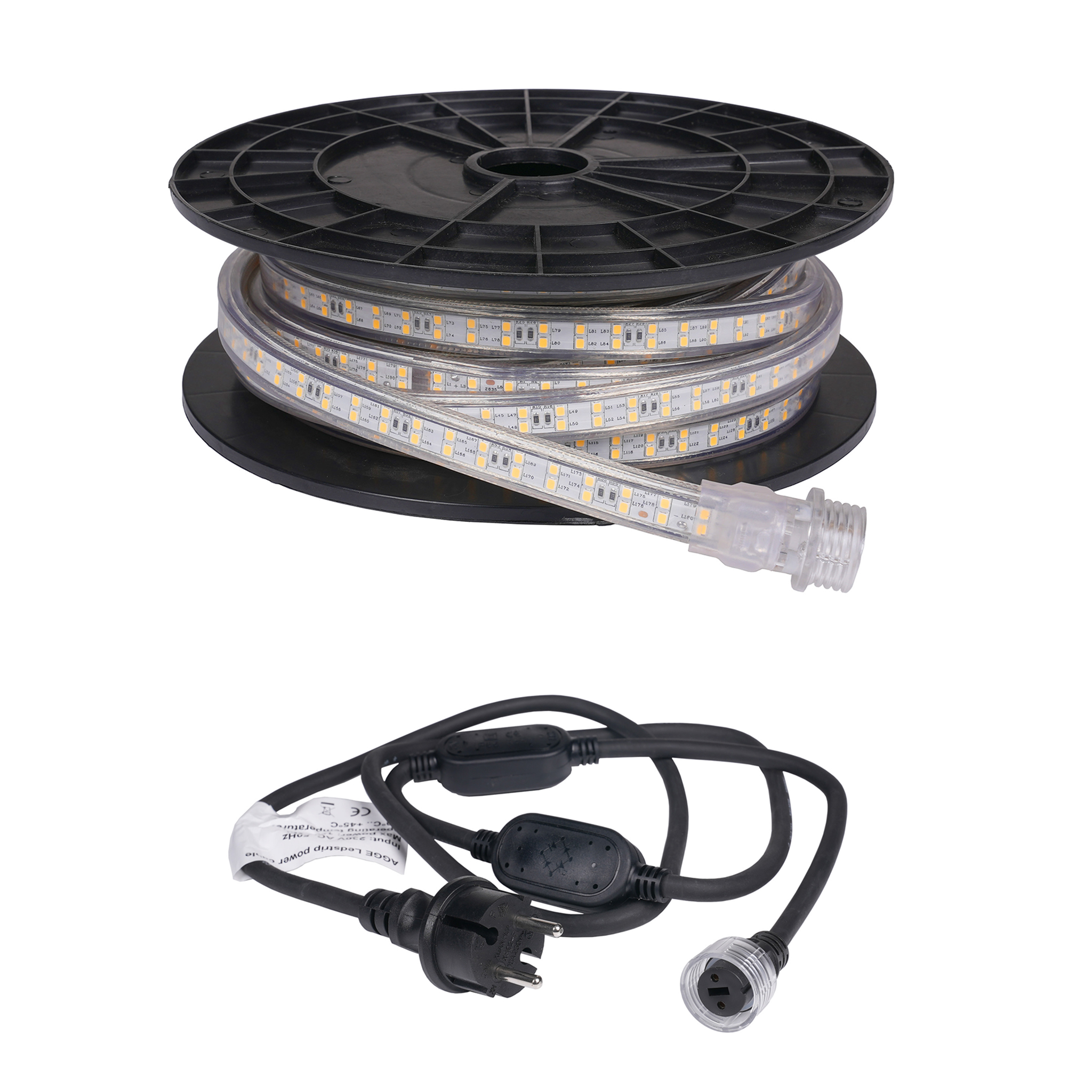 LED-list / Arbetsbelysning AGGE 230V - 1500 lm/m, 10 m, 1 st + Nätsladd