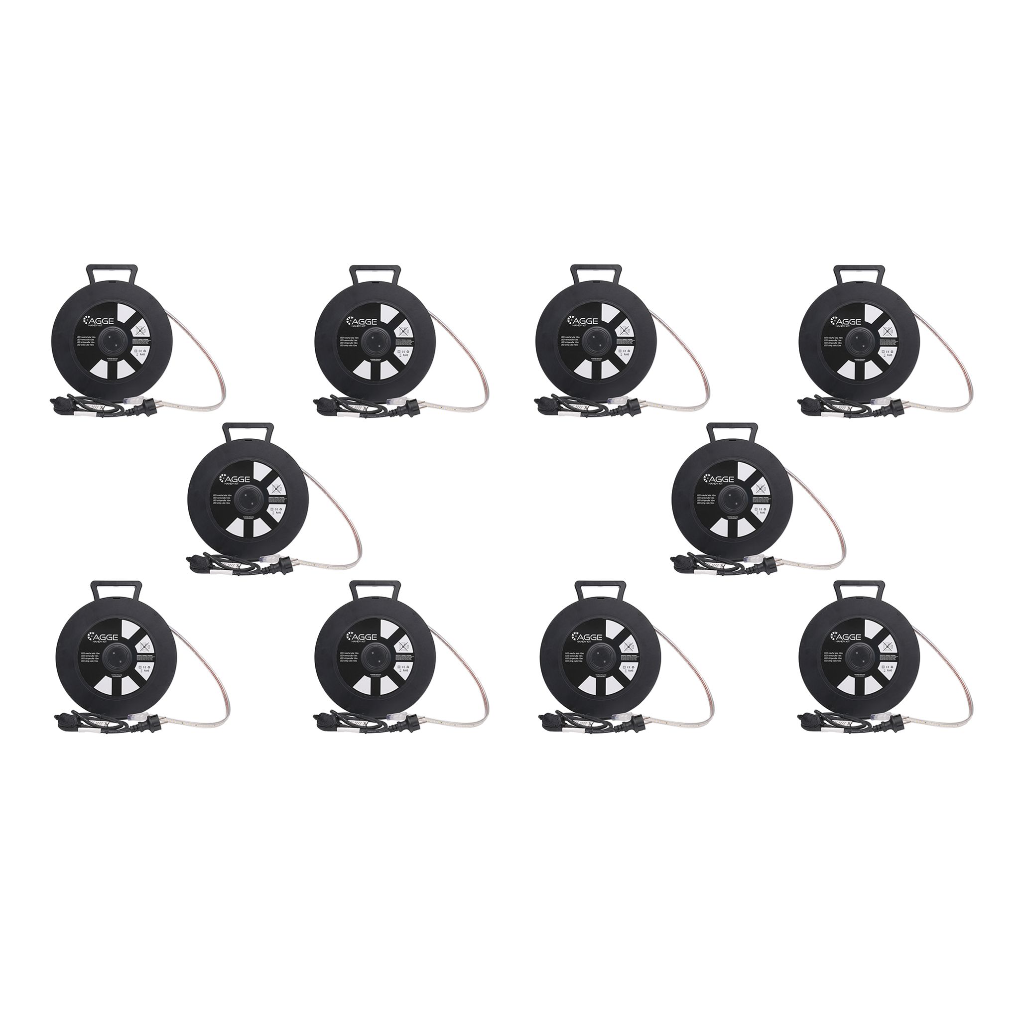 LED-list / Arbetsbelysning AGGE Handy Kit 230V - 830 lm/m, 10 m - Rulle, 10 st